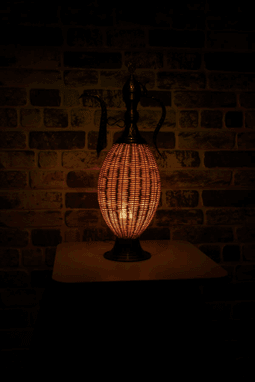 El yapımı Bambu İbrik Abajur