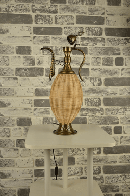 El yapımı Bambu İbrik Abajur