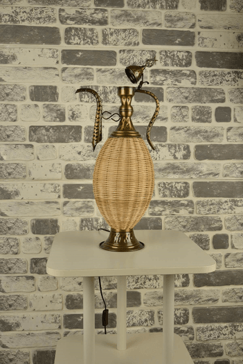 El yapımı Bambu İbrik Abajur