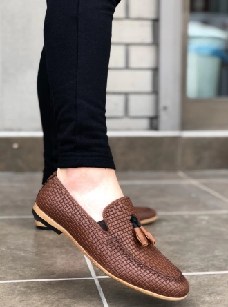 Püsküllü Corcik Kahve Klasik Erkek Ayakkabısı 