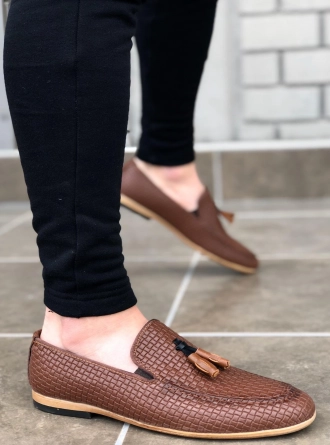 Püsküllü Corcik Kahve Klasik Erkek Ayakkabısı 