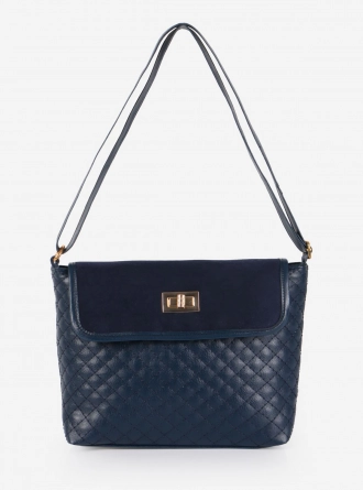 Haki Süet Kapaklı Kapitone Çapraz Çanta