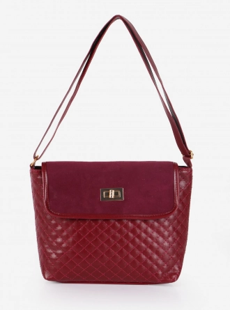 Haki Süet Kapaklı Kapitone Çapraz Çanta