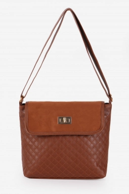 Taba Süet Kapaklı Kapitone Çapraz Çanta