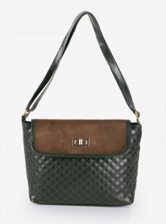 Taba Süet Kapaklı Kapitone Çapraz Çanta