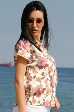 Yarasa Kolgömlek Beyazçiçekli