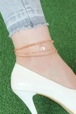 Rose Renk Zincirli Kadın Figürlü Hal Hal