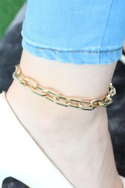 Gold Renk Metal Zincir Halhal 