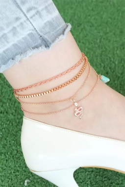 Rose Renk Zincirli Yılan Figürlü Hal Hal