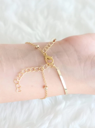 Gold Renk Zirkon Taşlı Tasarım Kadın Bileklik