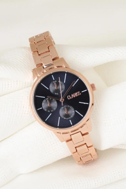 Metal Rose Renk Kaplama Kordonlu Clariss Marka Bayan Kol Saati 