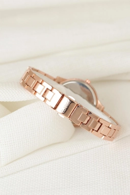 Metal Rose Renk Kaplama Kordonlu Clariss Marka Bayan Kol Saati 