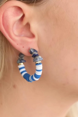 Renkli Taşlı Bayan Küpe