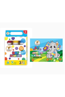 Lino Dot Markers 3'lü Aktivite Kitabı Seti (Hayvanlar)