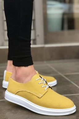 Bağcıklı Sarı Cilt Spor Klasik Erkek Ayakkabı